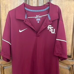 Nike Maroon Polo Shirt with FSU Logo